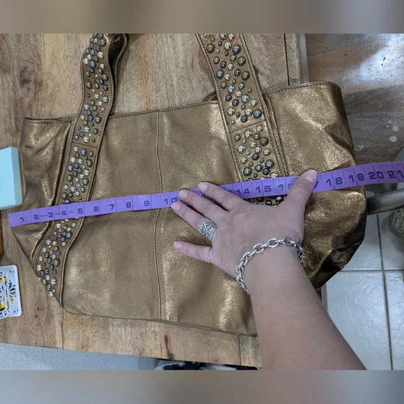 BETSEY JOHNSON VINTAGE Studded Bronze Bag - Picture 17 of 17